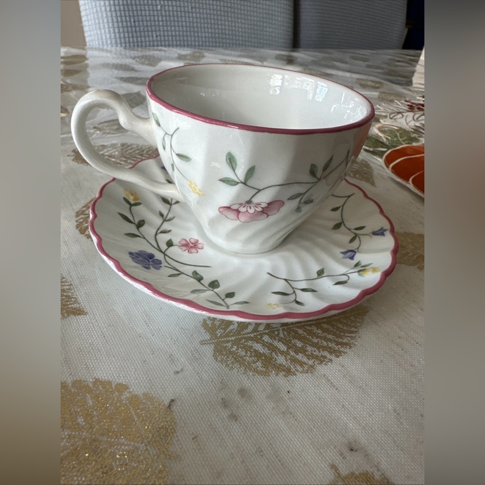 Johnson Brothers vintage Summer chintz pattern teacup, & saucer set